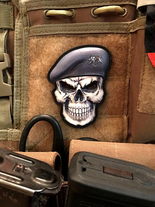 Патч \ шеврон Череп у береті ССО (Сил спеціальних операцій) Запоріжжя - фото 1