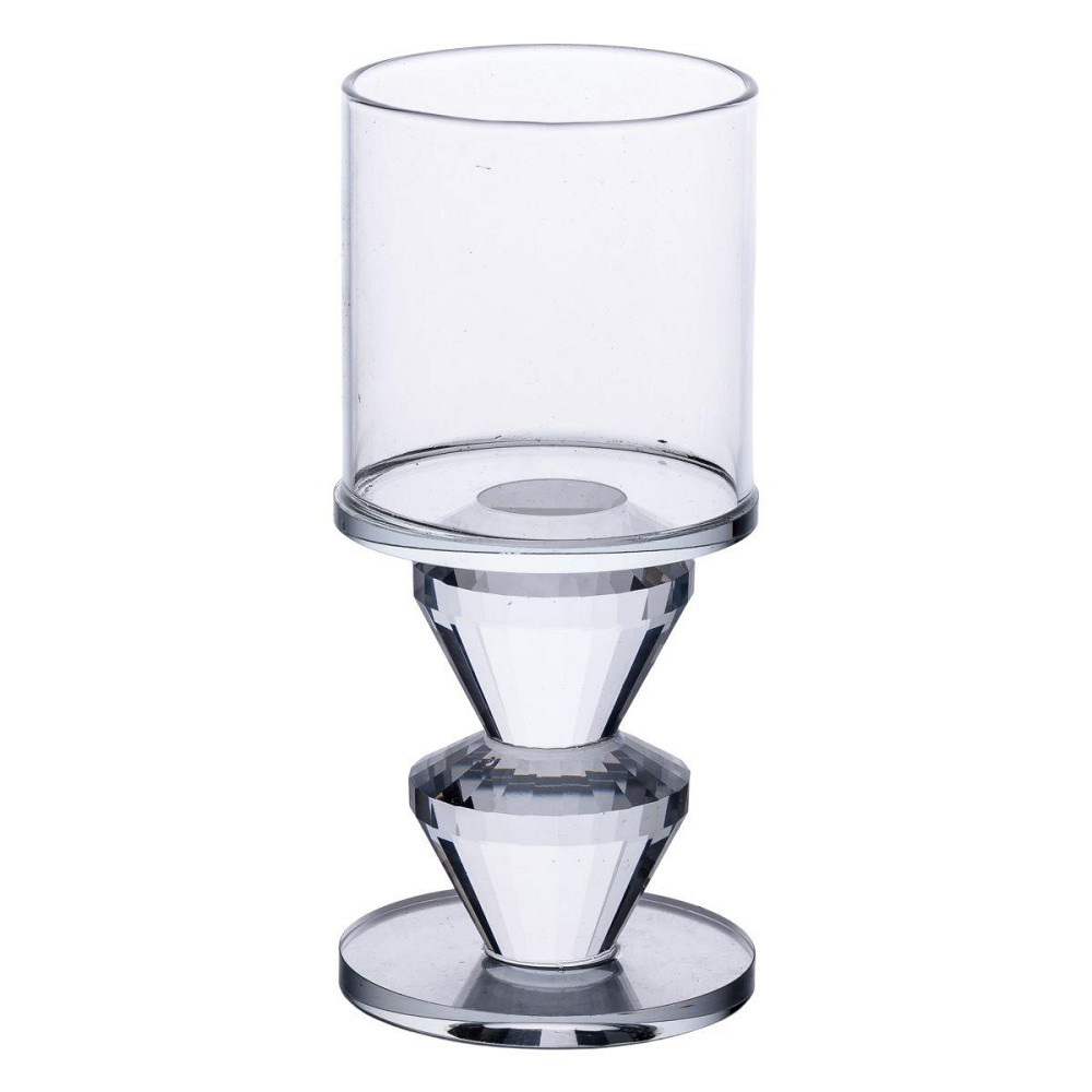 Підсвічник скляний 6×13.3 см на одну свічку підсвічник келих на ніжці декоративний прозорий HP-4-28M Київ - фото 1