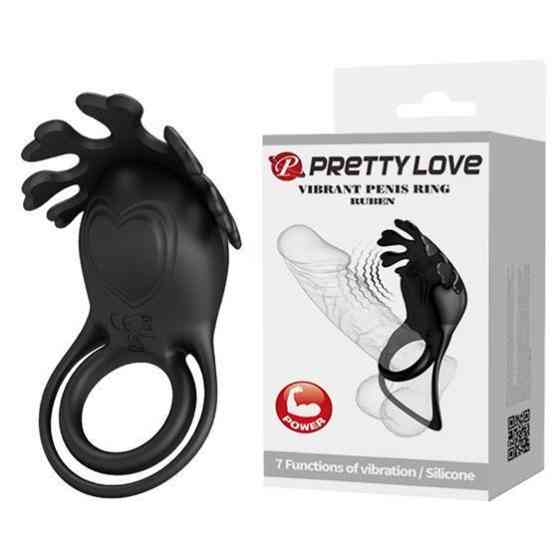 Ерекційне кільце - Pretty Love Vibrant Penis Ring Ruben Black Sex Aura Київ