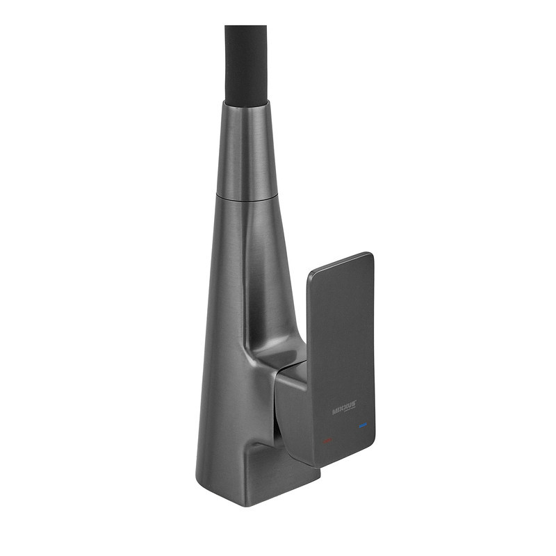 Кухонний змішувач MIXXUS ETNA 014-T NUT GRAPHITE REFL.BLACK графітовий з чорним силіконовим виливом MI8422 Харків - фото 7