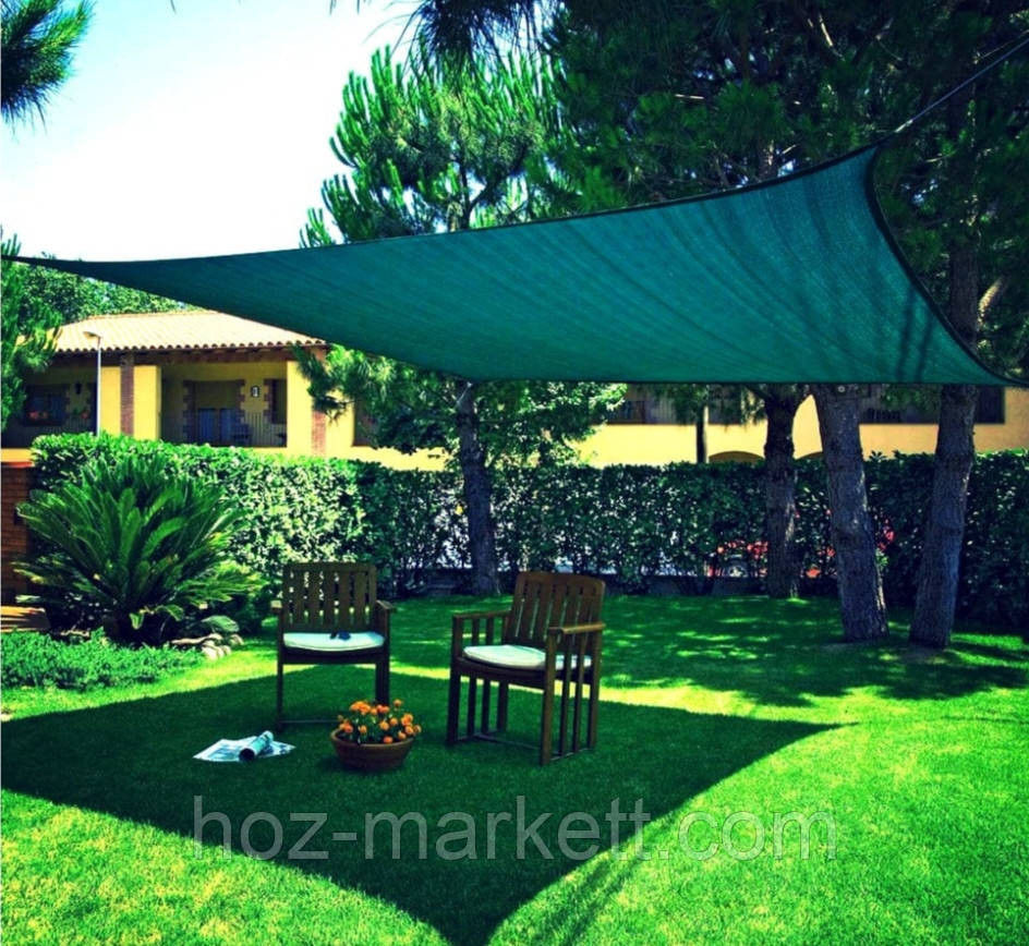 Сітка з люверсами (кільцями) від сонця. Затінювальна сітка 6 х 10 м 95% тінейовий навіс Харків - фото 7