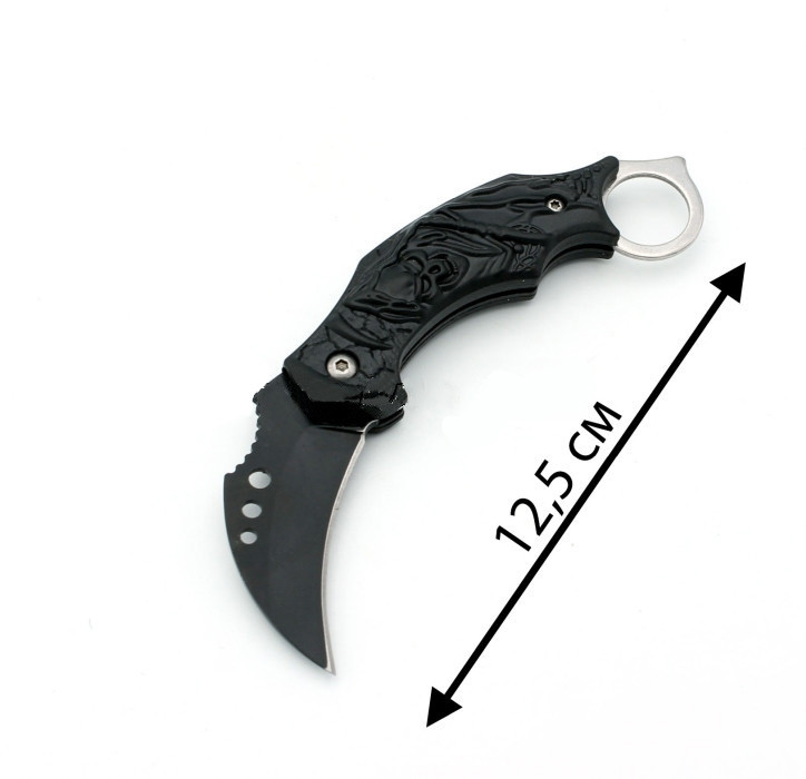 Нож складной Керамбит МИНИ K3328-2 Чёрный Днепр - изображение 2