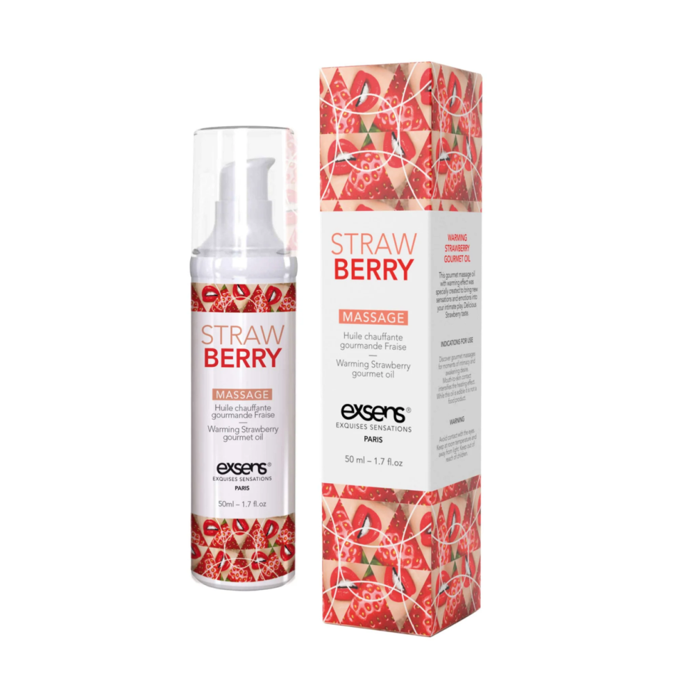 Массажное масло EXSENS Strawberry 50 мл разогревающее, без сахара, без парабенов, съедобное Sex Aura Киев - изображение 2