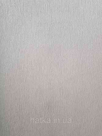 Обои виниловые на флизелиновой основе Rasch Incanto 1.06х10 однотонные тонкая полоска с глянцем белые молочные Киев