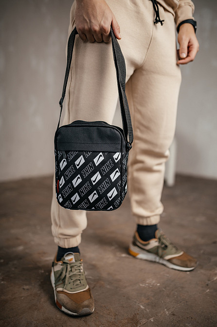 Барстека Nike, Чоловіча сумка через плече, Текстова барсетка на три відділення, Брендаова сумкаMasterSem Київ - фото 7