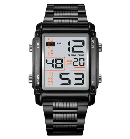 Чоловічий наручний годинник Skmei 2206 (Чорний з білим циферблатом) Вінниця