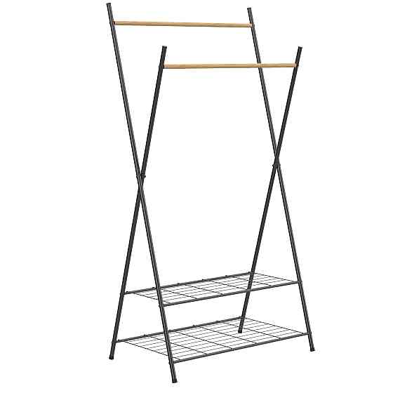 Стойка для одежды Casa Si Garment Rack Bamboo Black (CS92309W04) Винница