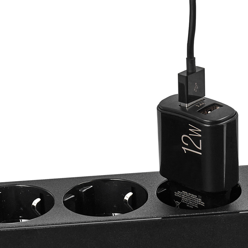 Сетевое зарядное устройство Brevia ePower 12W 2xUSB-A + кабель USB-A to USB-C 1м черный Львов - изображение 5