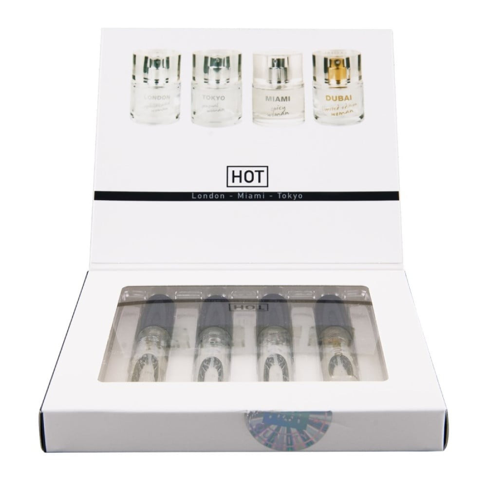Набор женских парфюмов с феромонами HOT LMTD Pheromone Perfume Women, 4x5 мл Sex Aura Киев - изображение 3