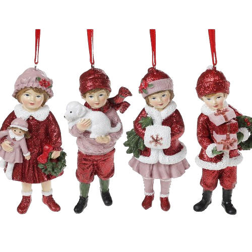 Декоративная подвесная фигурка Дитки, 11.5см, 4 дизайна, цвет - бордо с розовым Житомир - изображение 1