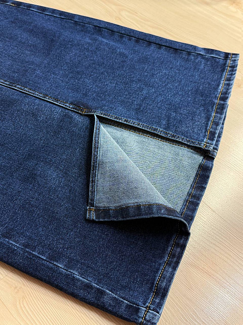 Юбка женская джинсовая Vanver 8239 с разрезом миди на резинке большие размеры синяя, синий, З4, 34, 99 см, 118 см Киев - изображение 6