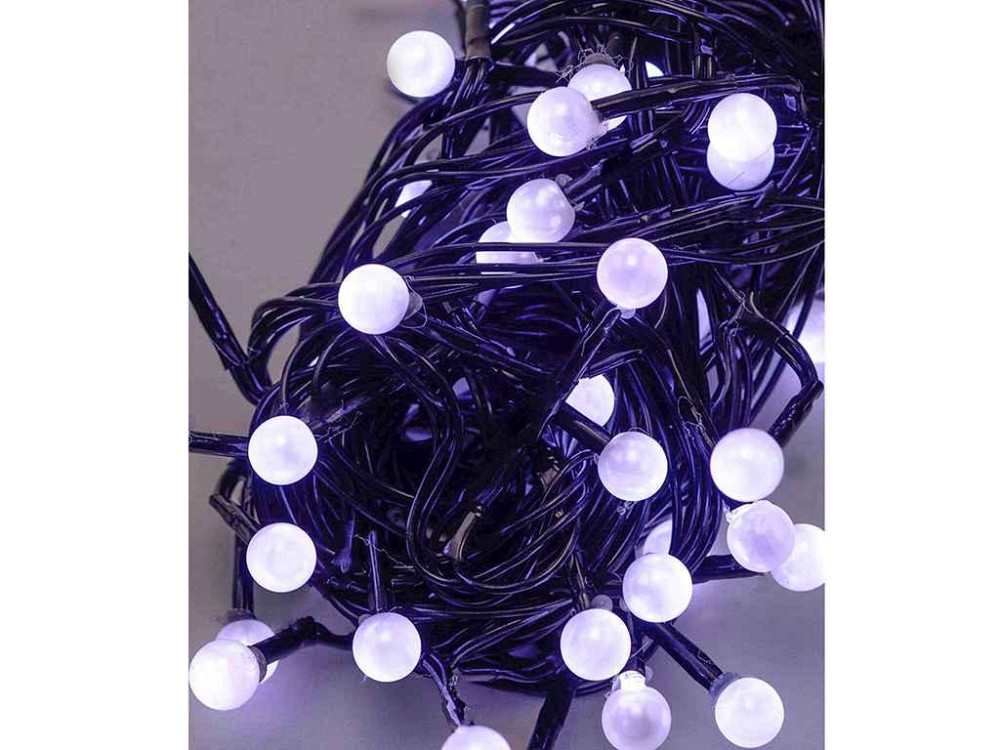 Електрогірлянда ЖЕМЧУГ 50 LED, 5м перехідник, білий 1271-03 ТМ КИТАЙ Київ - фото 1