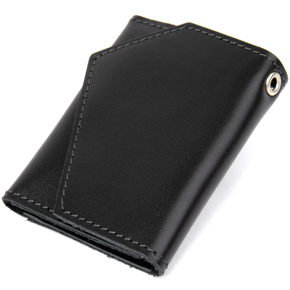 Добротна шкіряна ключниця GRANDE PELLE 11354 Чорний Київ - фото 9