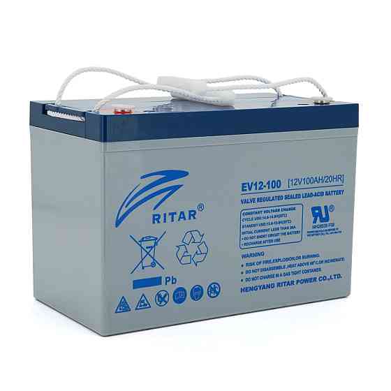 Тяговая аккумуляторная батарея RITAR EV12-100,12V 100Ah, M8 ( 307 х 169 х 210(215)), Q1 Киев