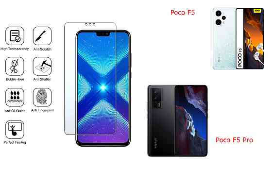 Защитное стекло NeoGlass для Poco F5, Poco F5 Pro – ультрапрозрачное и устойчивое Киев
