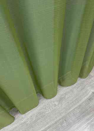 Тюль органза однотонная с люрексом цвет оливковый 006т Киев