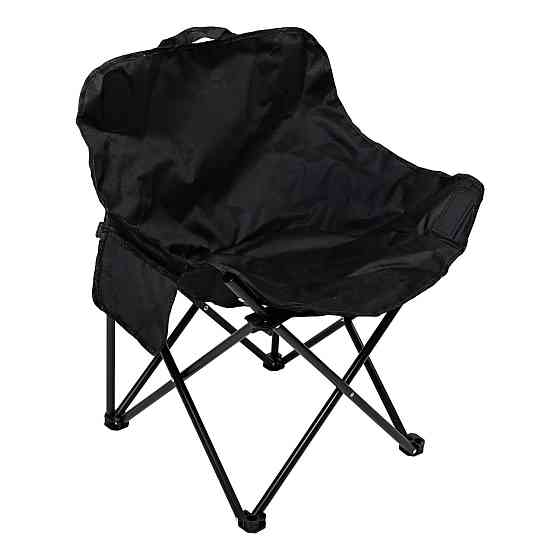 Крісло розкладне туристичне 47х58х70 см з кишенею Чорне SJ-0056-1 Коломия