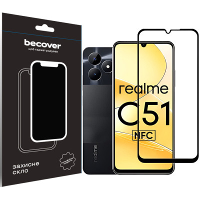 Стекло защитное BeCover Realme C51 Black (710301) Винница - изображение 1