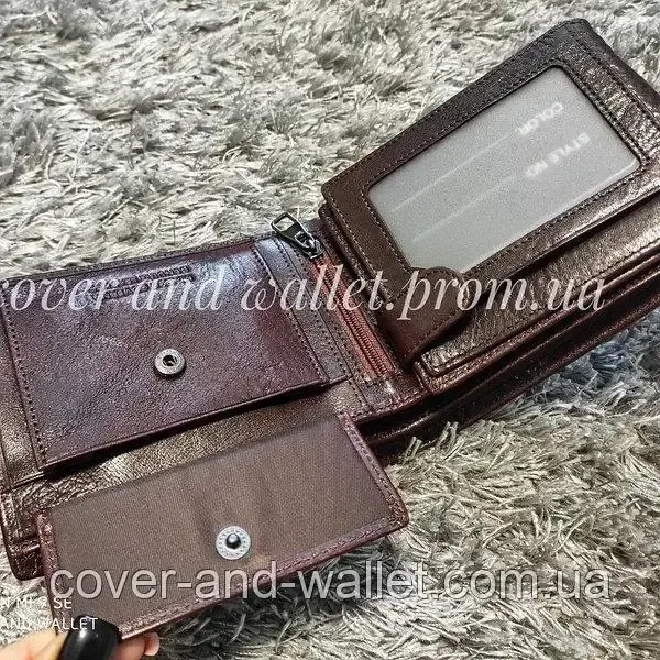 Солідний чоловічий гаманець із натуральної шкіри чорного кольору Marco Coverna BK 010-805 Київ - фото 14