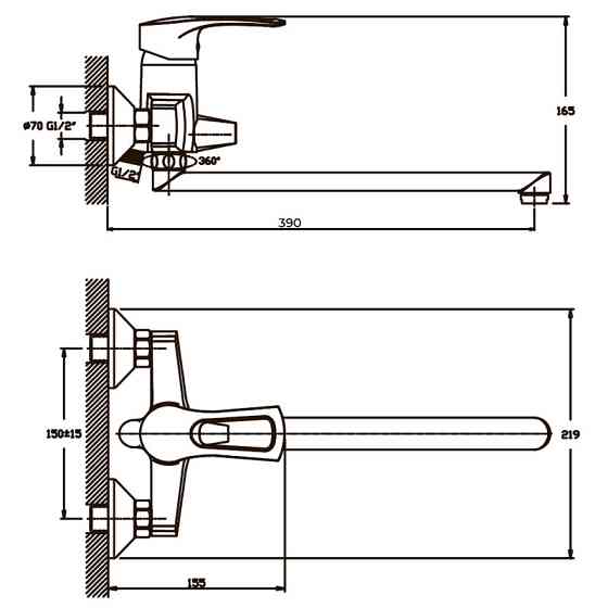 Ваннный смеситель Haiba Germes 006 HB0140 Харьков