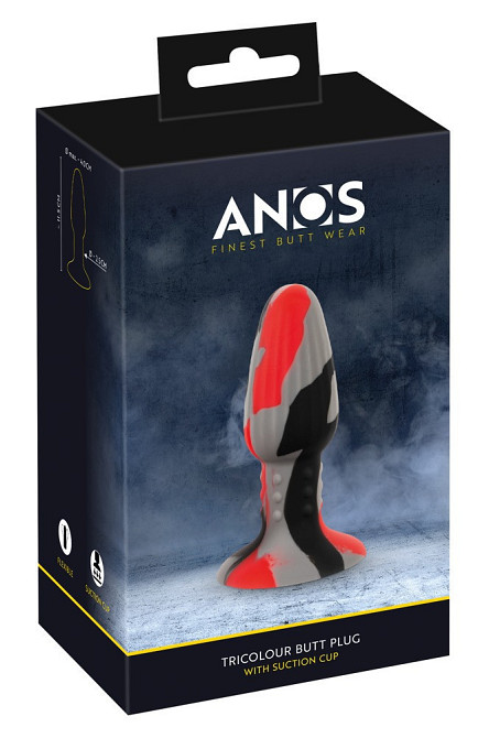 Анальная пробка - Anos Tricolour Butt Plug Sex Aura Киев - изображение 1