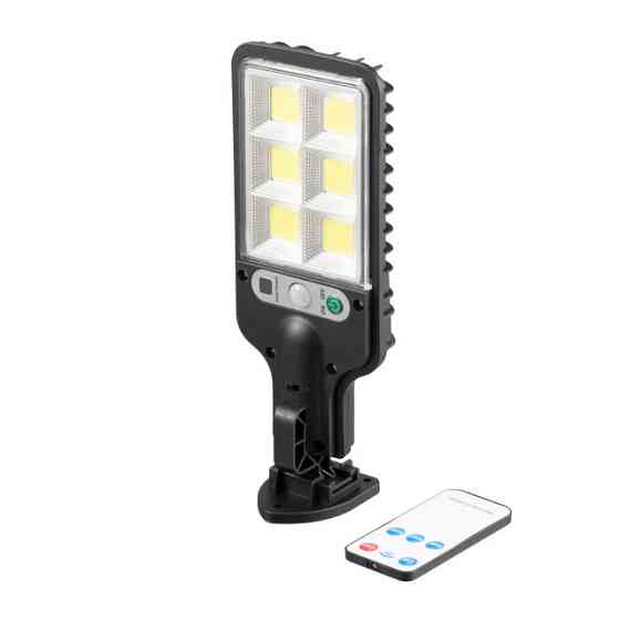 Світильник акумуляторний настінний 6 COB, вуличний, сонячна панель, датчик руху, ДК INTERTOOL LB-0115 Киев