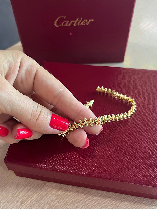 Браслет Cartier  Подвижные зубчики  Лимонное золото Одесса - изображение 3