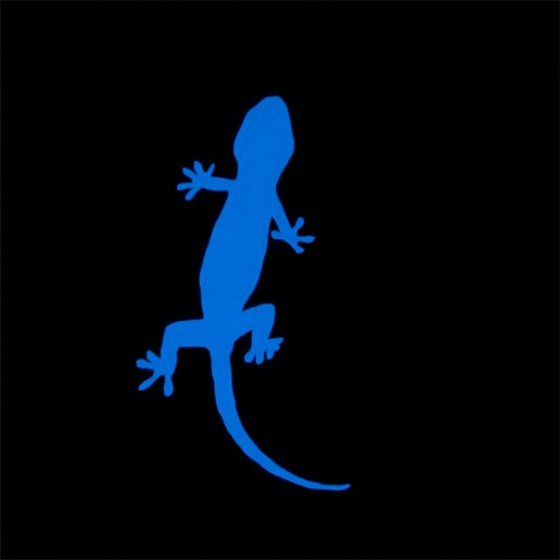 Фосфорна наклейка Ящірка 10 на 4 см блакитний Київ