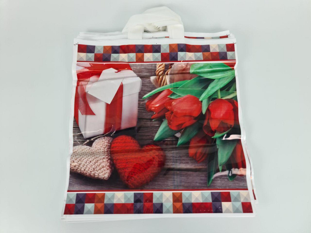 Пакет 40*42 петлева ручка Тюльпан Серце Комсерв (25 шт.) Харків - фото 2