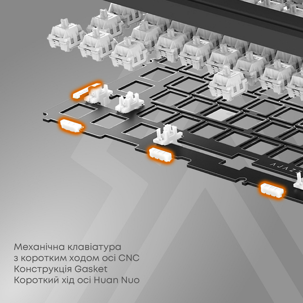 Клавіатура Ajazz AKP815 Huano Red Switch White (AKP815-R-WBO) ( білий, синій ) Харьков - изображение 7