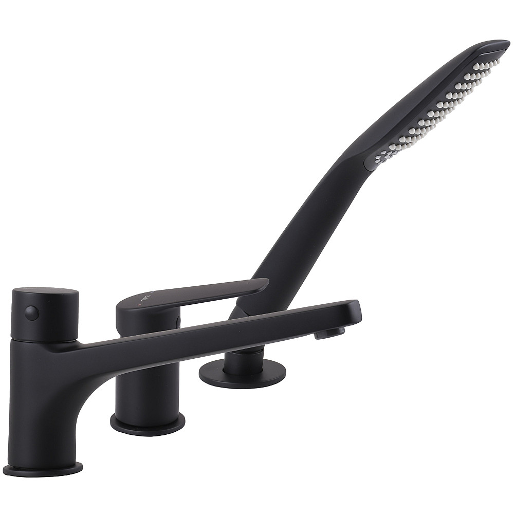 Змішувач для ванни TOPAZ CAPRI TCA-15111-H43-BL вбудований, 3 виходи.картридж D35 (комплект),ЧОРНИЙ Тернополь - изображение 2