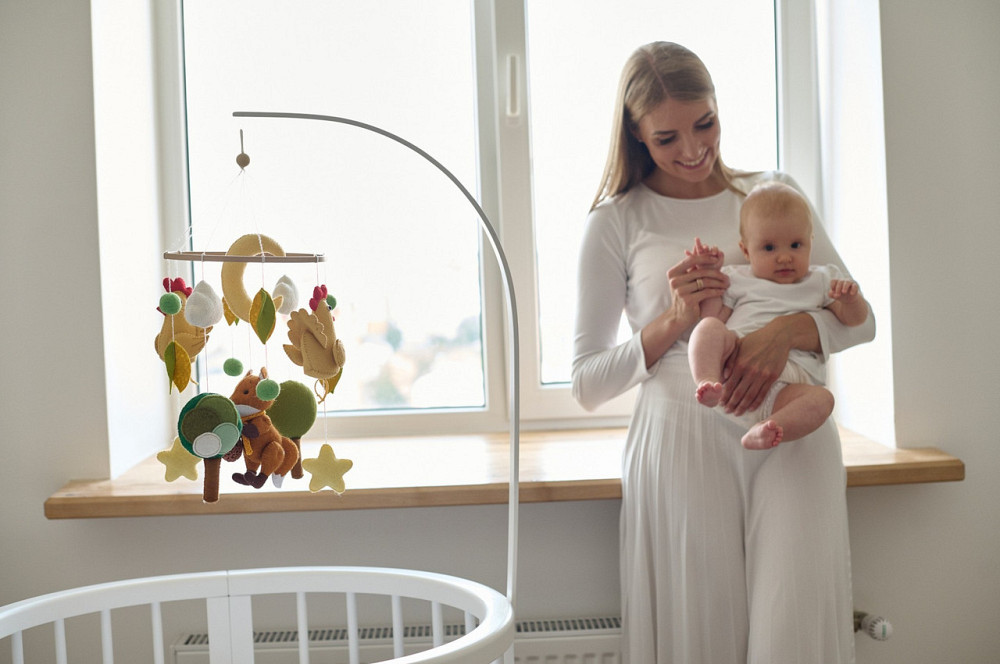 Дитячий мобіль на ліжечко для немовлят WooolyWool «Лисичка-господинька» Київ - фото 10