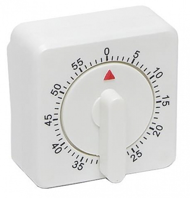 Кухонний механічний таймер Квадрат на 60 хвилин, білий Вінниця - фото 2