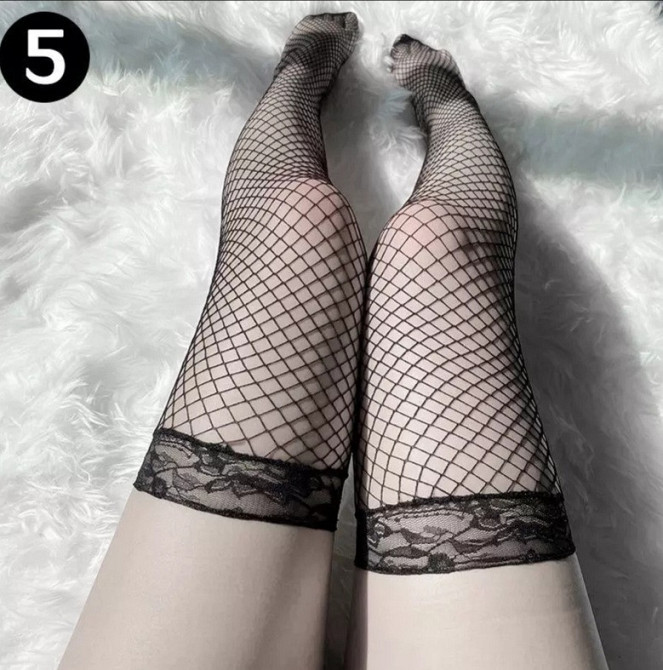 Панчохи в сіточку чорні жіночі - розмір (універсальний до 2 розміру) Київ - фото 2