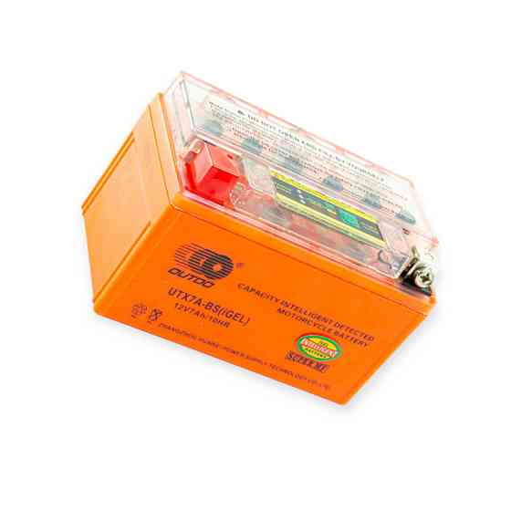 Аккумулятор (150x95x85) гелевый оранжевый с индикатором заряда 12V7A Мукачево