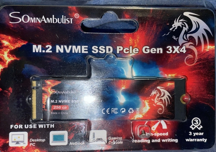 SSD SomnAmbulist NVMe M.2 256ГБ для ноутбуков и ПК Киев - изображение 2