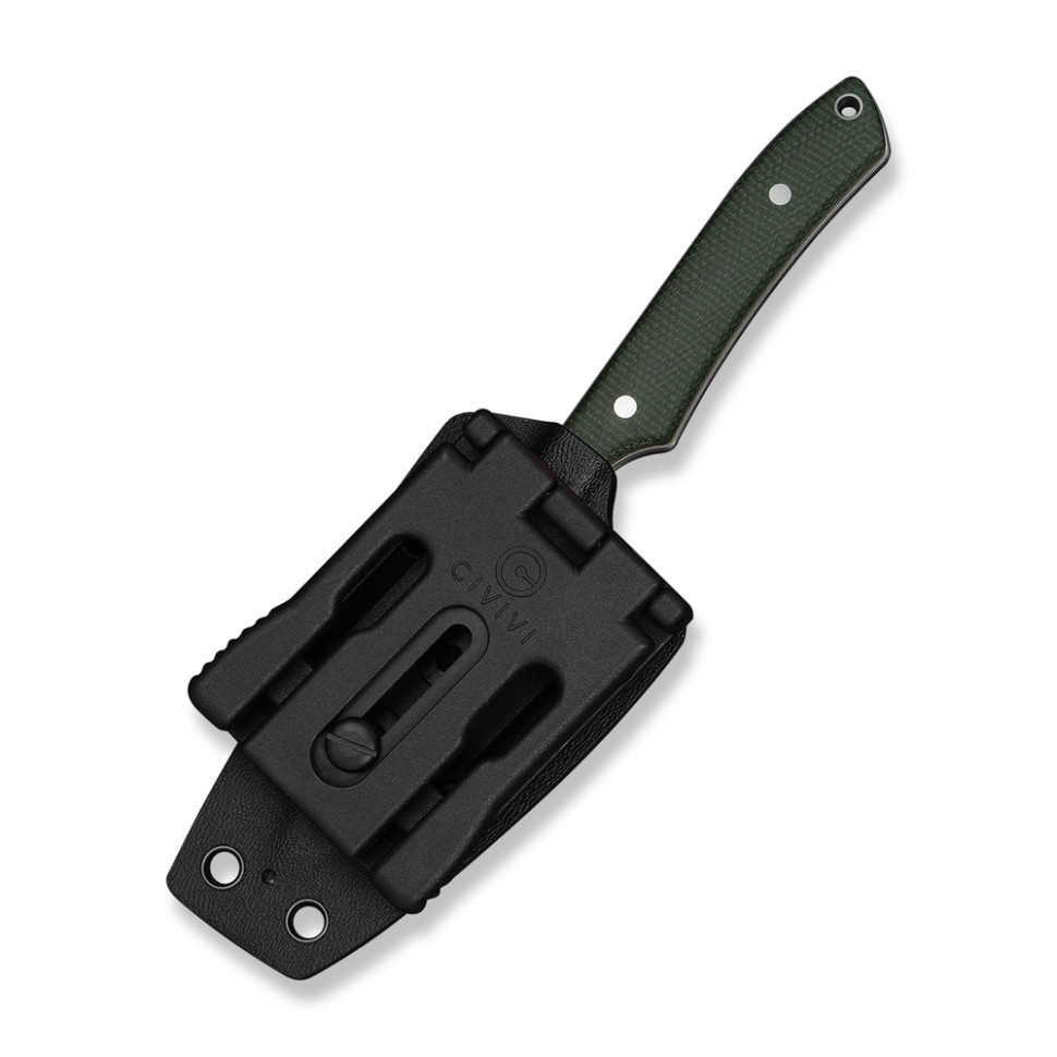 Нож фиксированный карманный Civvi High Grass Field Knife (7,4 см) 14C28N / Micarta зеленый с чехлом Киев - изображение 8