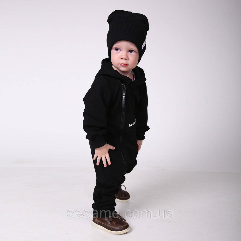 Комбінезон трикотажний ромпер Драйв Чорний Харків - фото 6