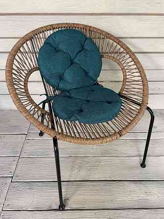 Подушка для стільців (38x38х5 см) кругла Decorator Мальмо колір лазурний 84-045 Київ