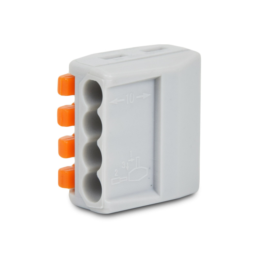 Клема швидкого монтажу з важелями на 4 дроти 222-414 Київ - фото 2