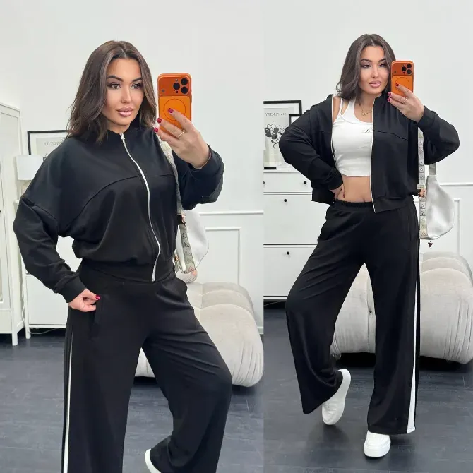 Жіночий спортивний костюм з лампасами — стильний повсякденний комплект Одеса - фото 8