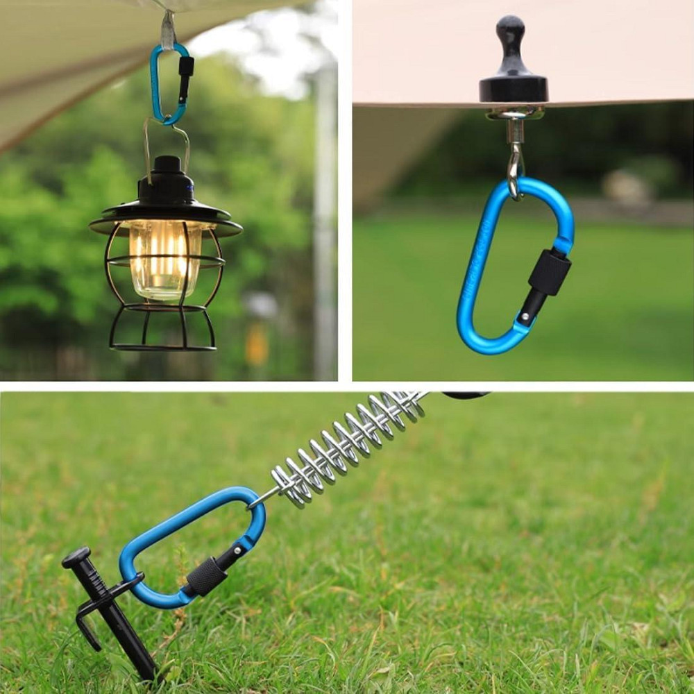 Карабин алюмінієвий кольоровий для туризму 8 см Київ - фото 5