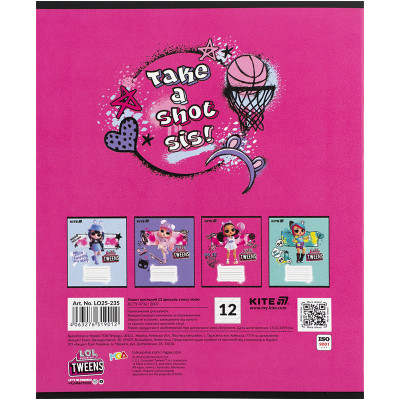 Тетрадь Kite LOL, 12 листов, косая линия (LO25-235) Винница - изображение 11
