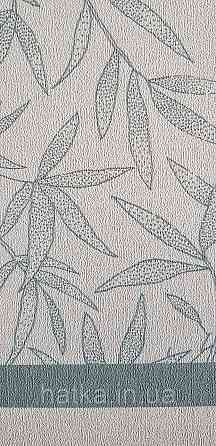 Шпалери вінілові на флізеліні метрові Rasch Novella 1,06х10 листя гілки матові бірюзові на білому Київ