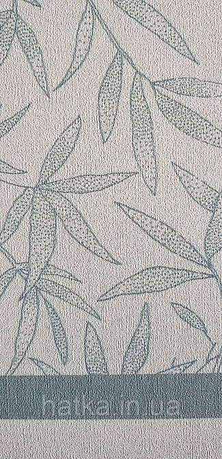 Шпалери вінілові на флізеліні метрові Rasch Novella 1,06х10 листя гілки матові бірюзові на білому Київ - фото 3