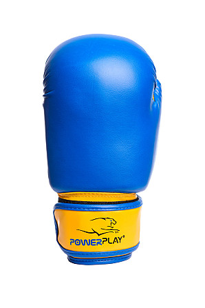 Боксерські рукавиці PowerPlay 3004 JR Classic Синьо-Жовті 6 унцій Киев - изображение 2