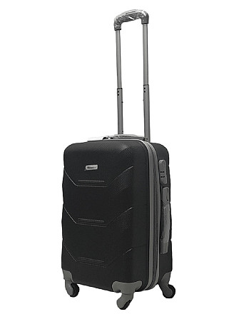 Чемодан пластиковый MILANO BAG 147 малый 55 см черный Киев - изображение 2