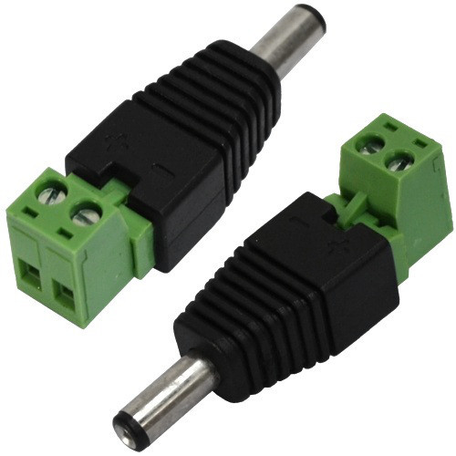 Штекер питания 2,1\5,5мм, с клеммной колодкой, двухсекционный Полтава - изображение 1