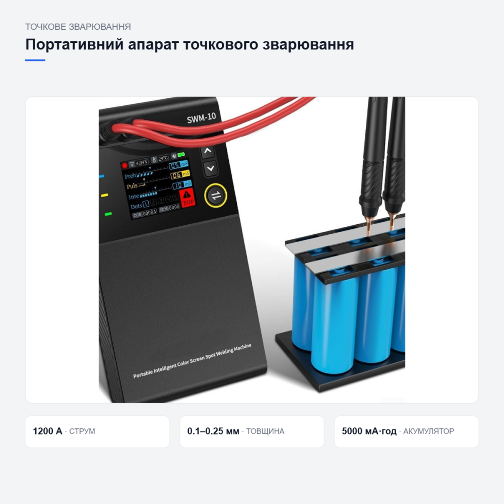 Портативний апарат точкового зварювання FNIRSI Київ - фото 10