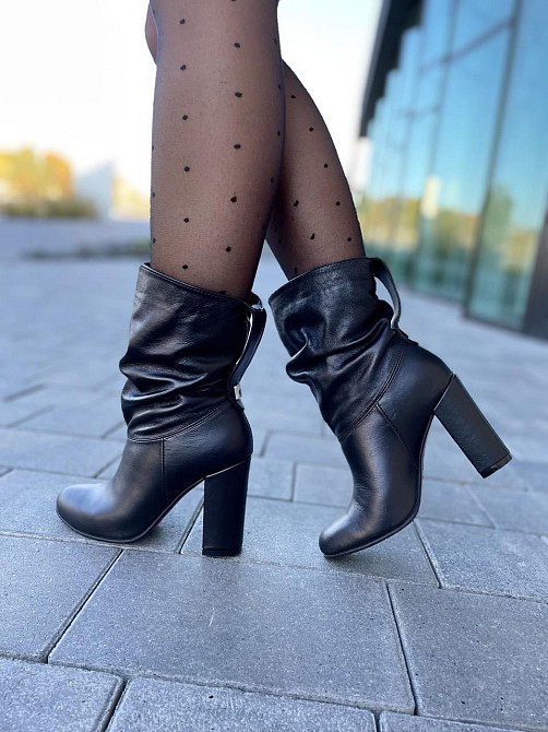 Nivelle Черевики жіночі NIVELLE 5051/9506-9534 чорні (весна-осінь, шкіра натуральна) (3972) 35р Коломыя - изображение 1